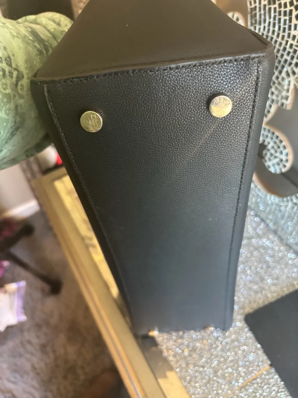 💕Kate Spade Black Leather Tote Bag with‎ Long Straps